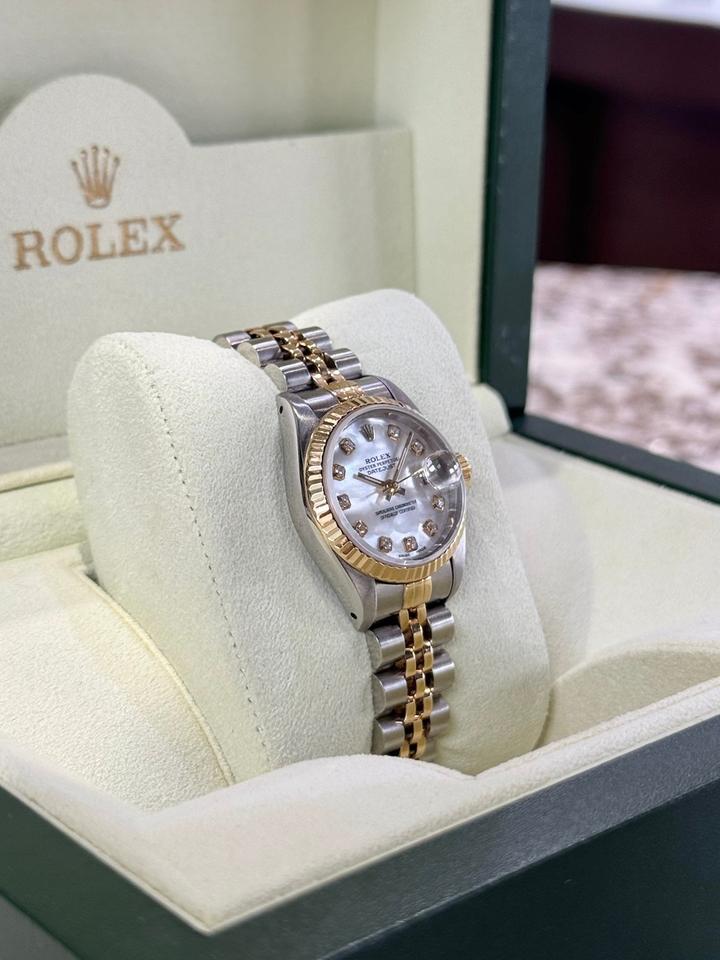 Rolex Lady-Datejust 26 Ref. 69173 Two-Tone Aftermarket MOP Diamond Dial - product image 4