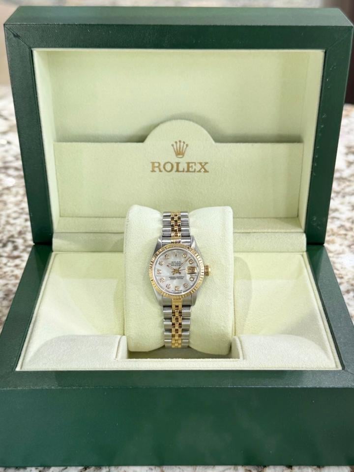 Rolex Lady-Datejust 26 Ref. 69173 Two-Tone Aftermarket MOP Diamond Dial - product image 2