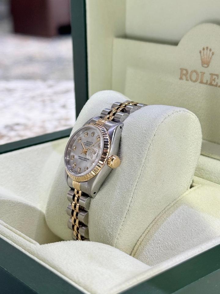 Rolex Lady-Datejust 26 Ref. 69173 Two-Tone Aftermarket MOP Diamond Dial - product image 3