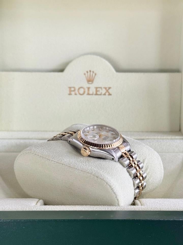 Rolex Lady-Datejust 26 Ref. 69173 Two-Tone Aftermarket MOP Diamond Dial - product image 5