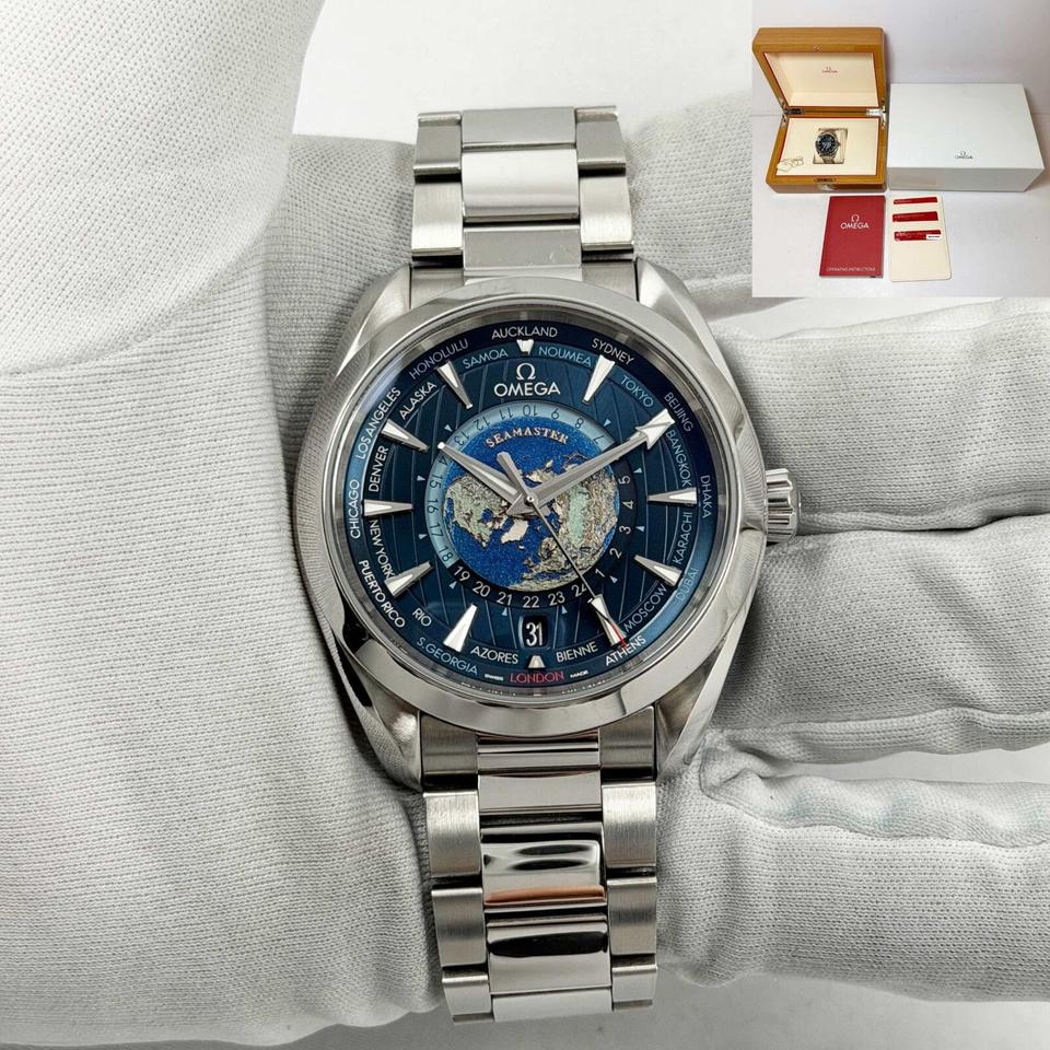 Omega Seamaster Aqua Terra Worldtimer Ref. 220.10.43.22.03.001 Blue Full Set (2022) - product image 1