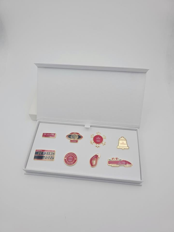 Omega Beijing 2022 Collector's Box with 8 Original Pins - product image 1