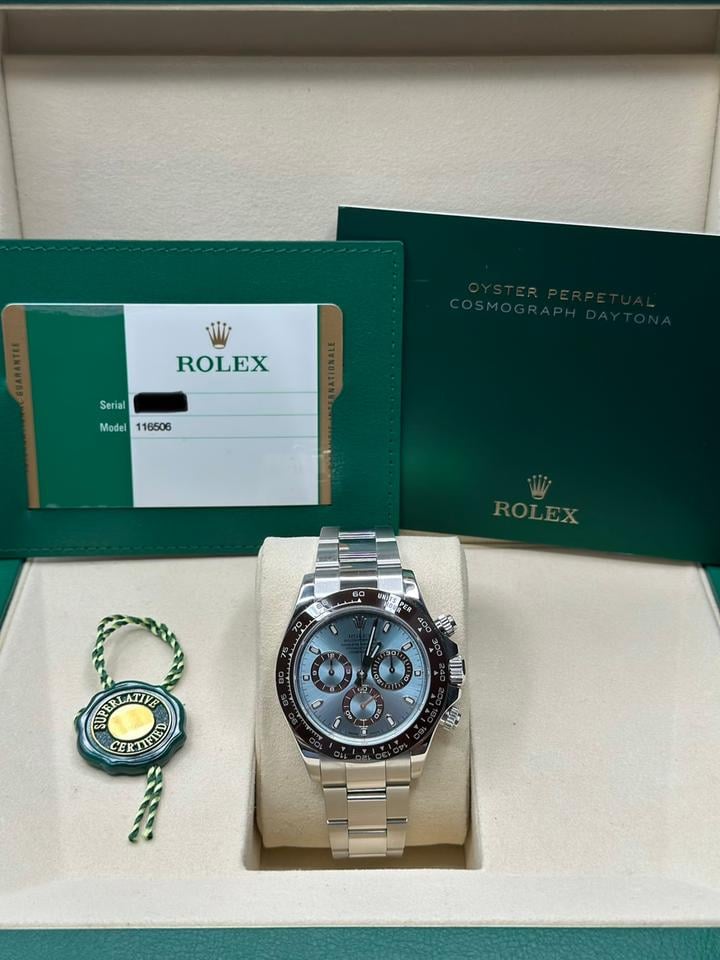 Rolex Cosmograph Daytona Ref. 116506 Ice Blue Platinum Full Set - product image 2