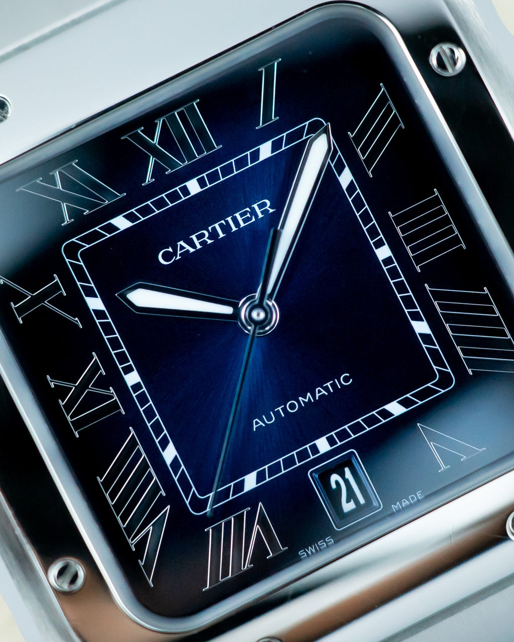 Cartier Santos Large Blue Dial