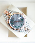 Rolex Datejust Two Tone Wimbledon Dial Rose Gold